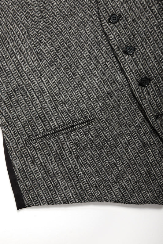 Chaleco Traje espiga gris