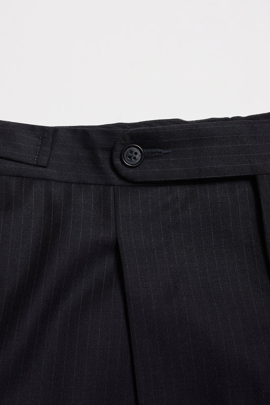 Pantalón traje raya fina azul marino Drago