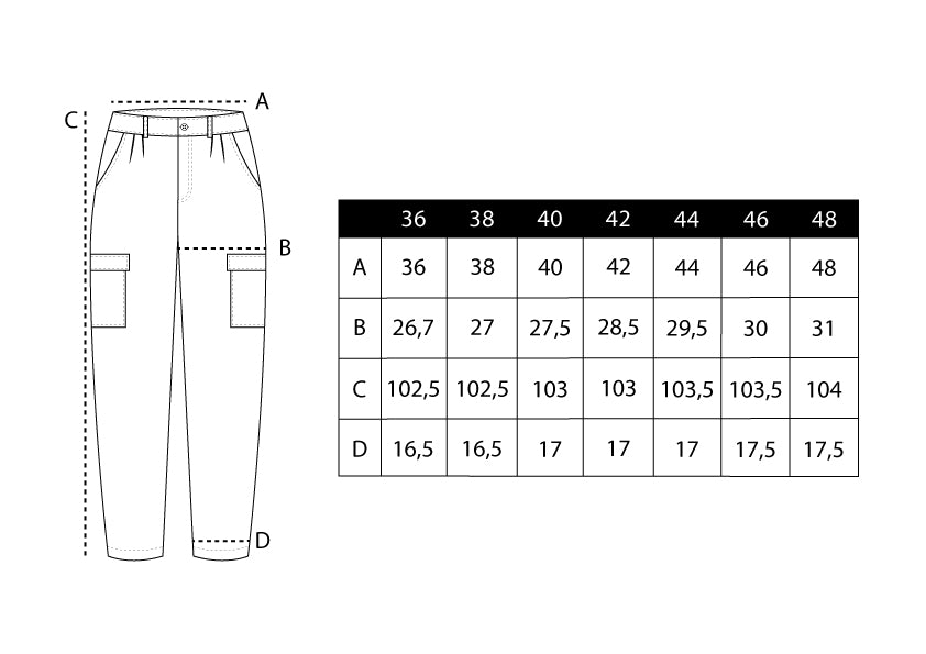 Pantalón cargo pinzas técnico azul marino