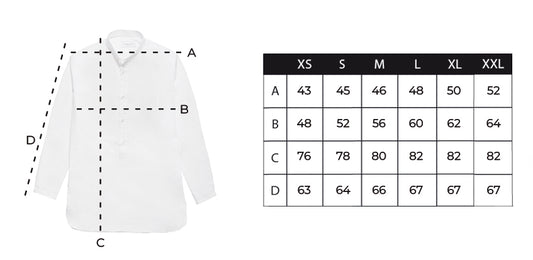 Camisa Mao blanca jaretas
