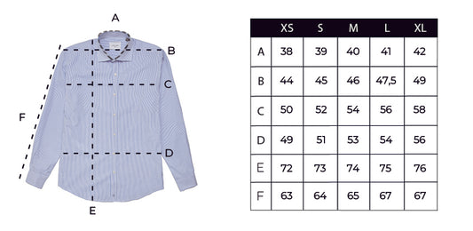 Camisa vestir rayas azules regular fit