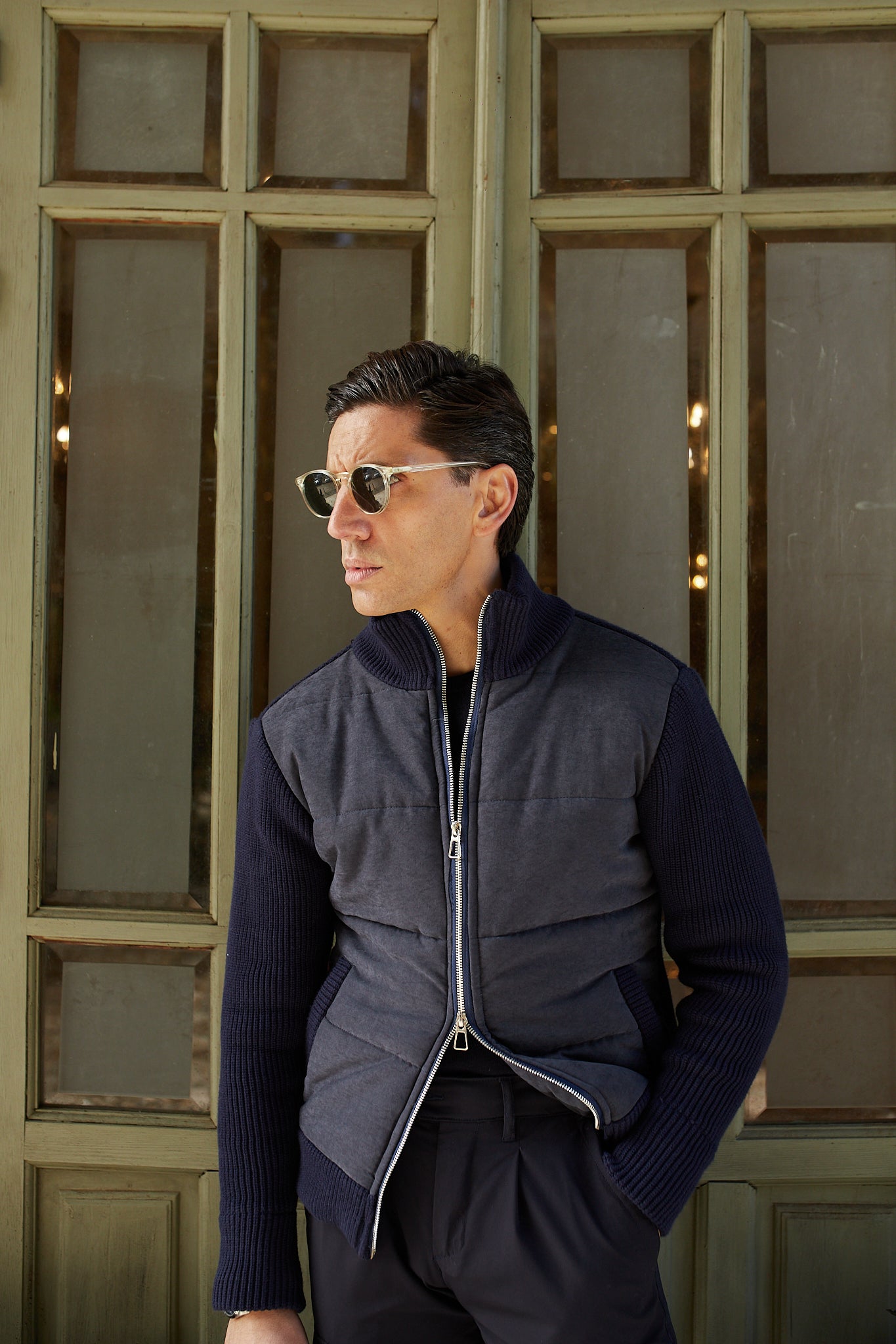 Chaqueta híbrida azul marino