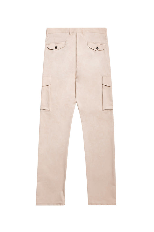 Pantalón cargo pinzas técnico beige