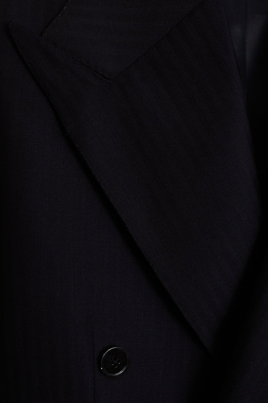 Americana traje cruzado azul marino espiga Ready to Wear