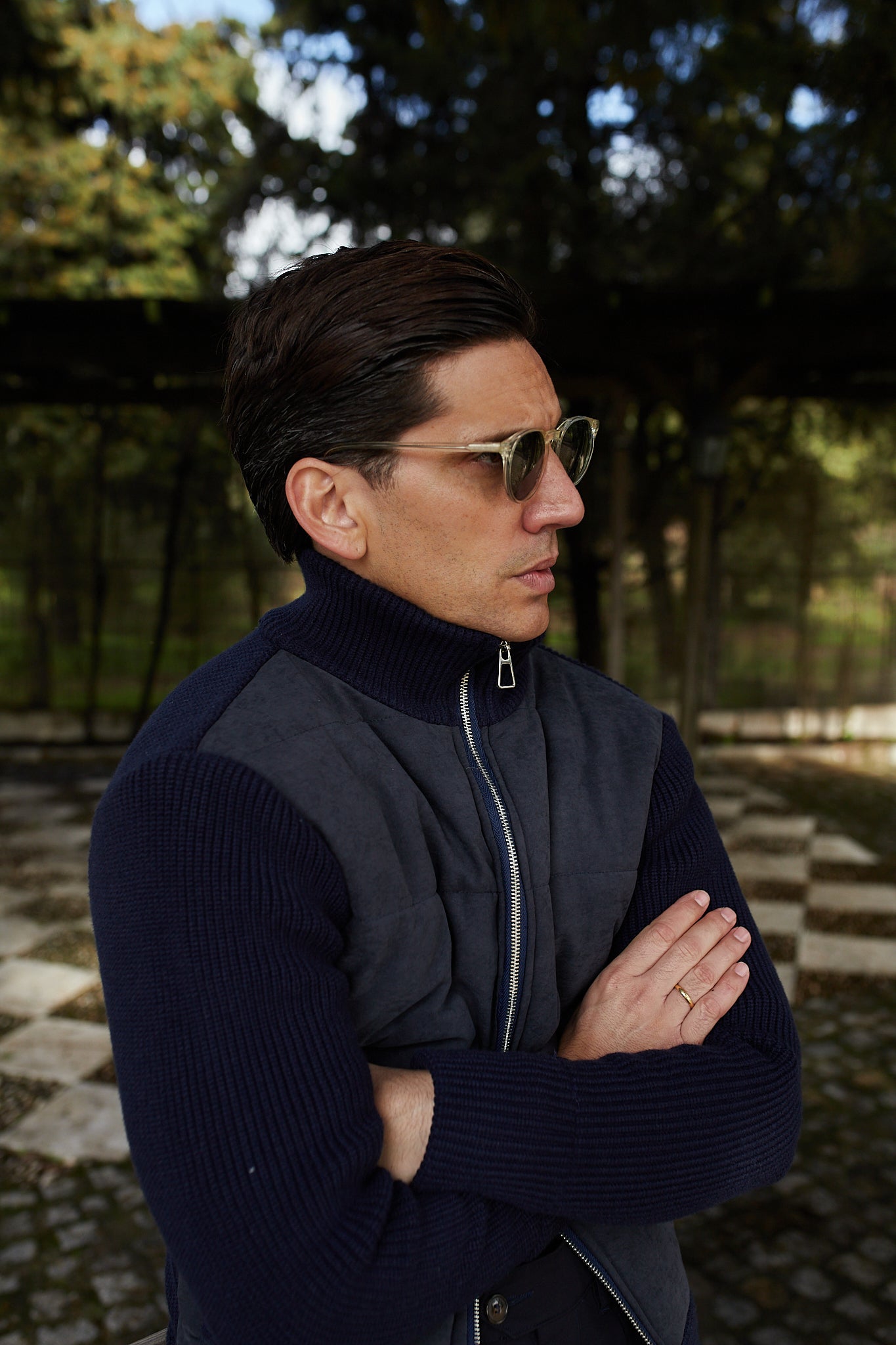 Chaqueta híbrida azul marino