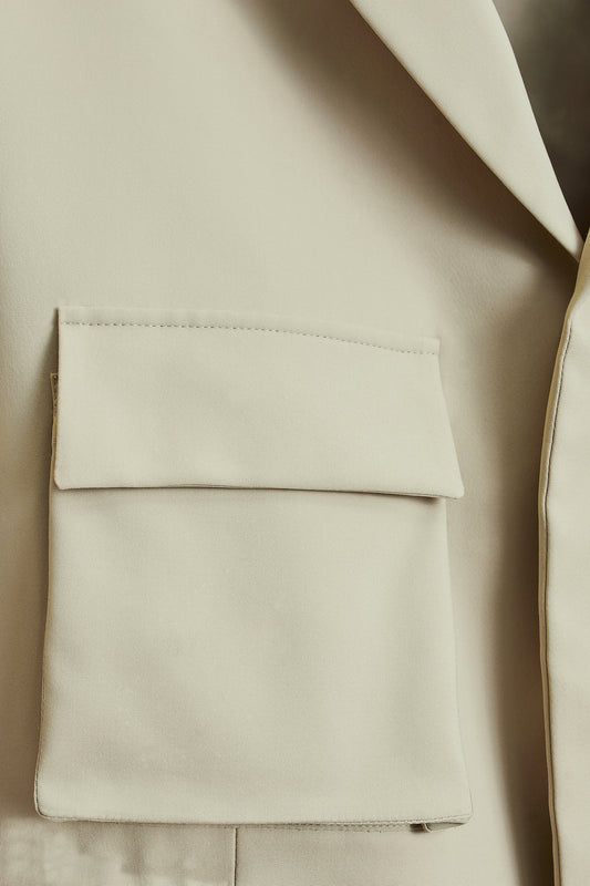 Chaqueta sahariana técnica crema