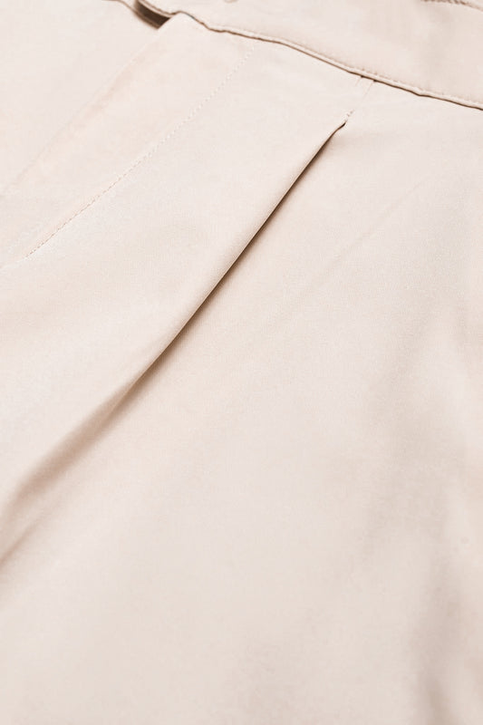 Pantalón cargo pinzas técnico beige