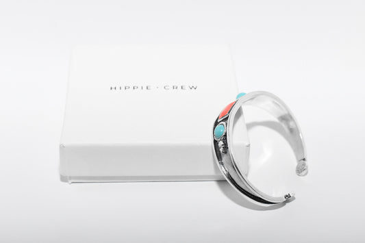 Brazalete edición limitada detalle turquesa y coral Hippie Crew