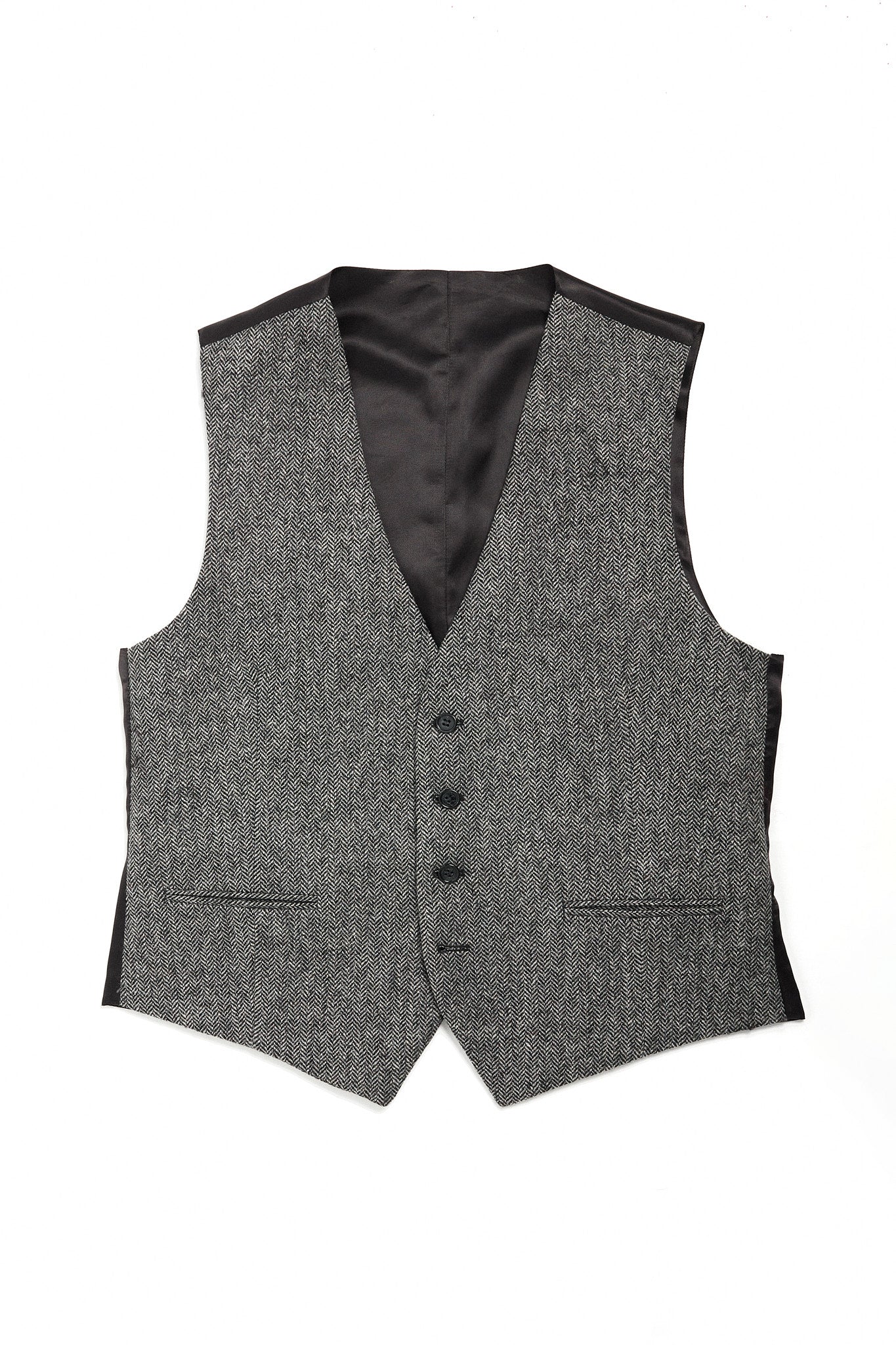 Chaleco Traje espiga gris