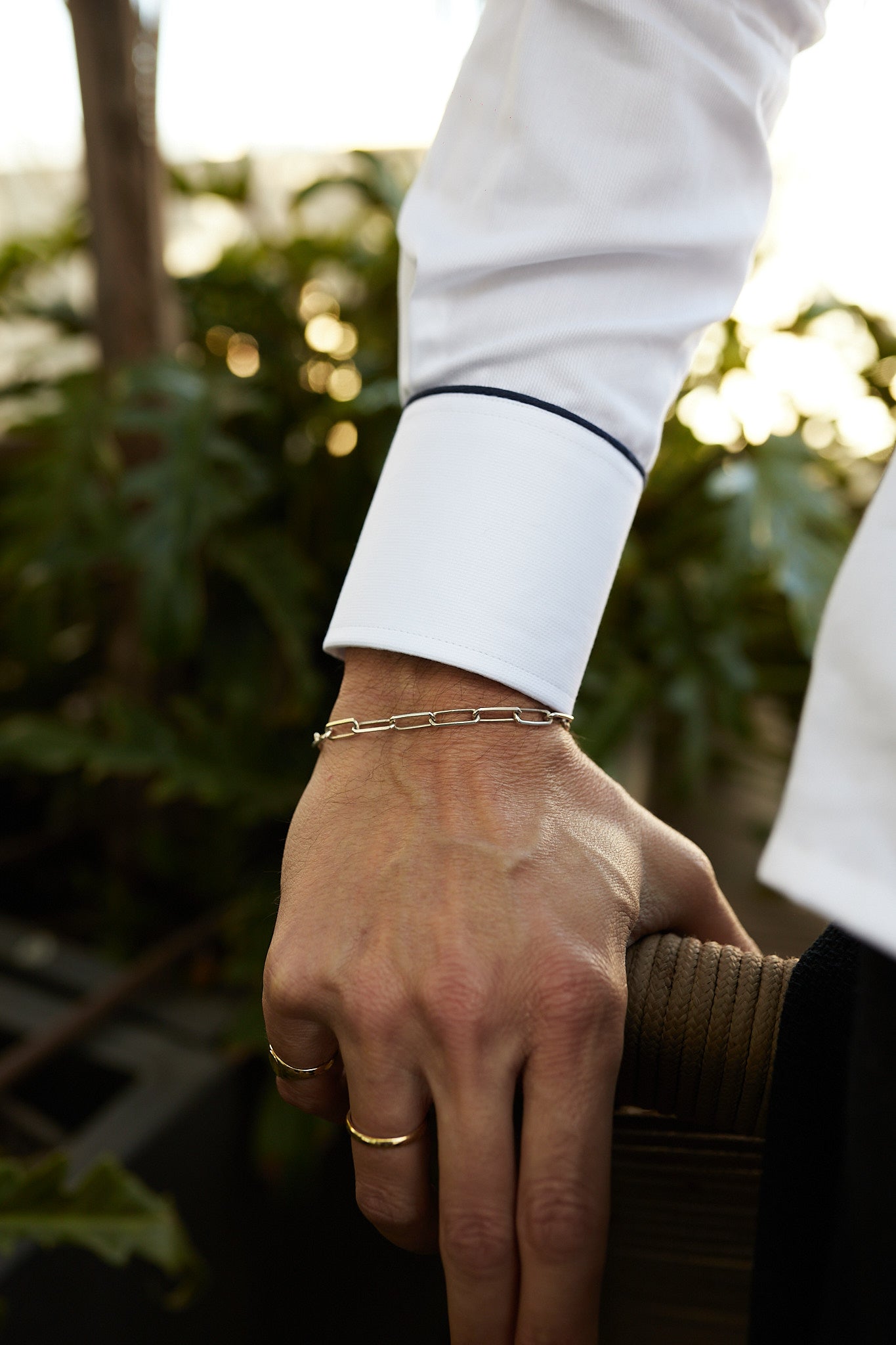 Pulsera plata cadena eslabones