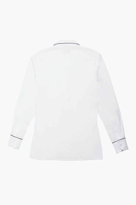 Camisa estilo pijama algodón blanca