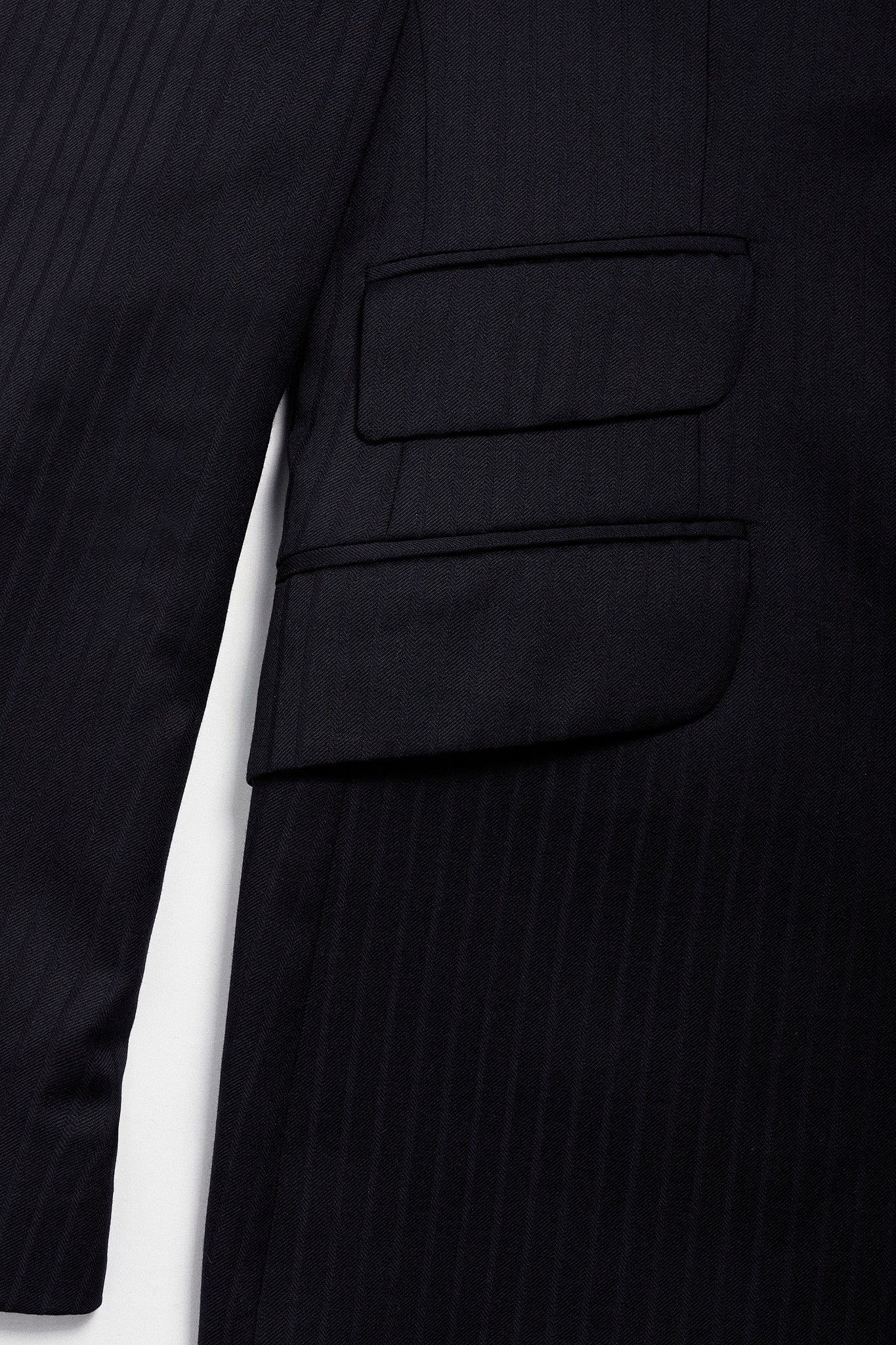 Americana Traje azul noche rayas Drago