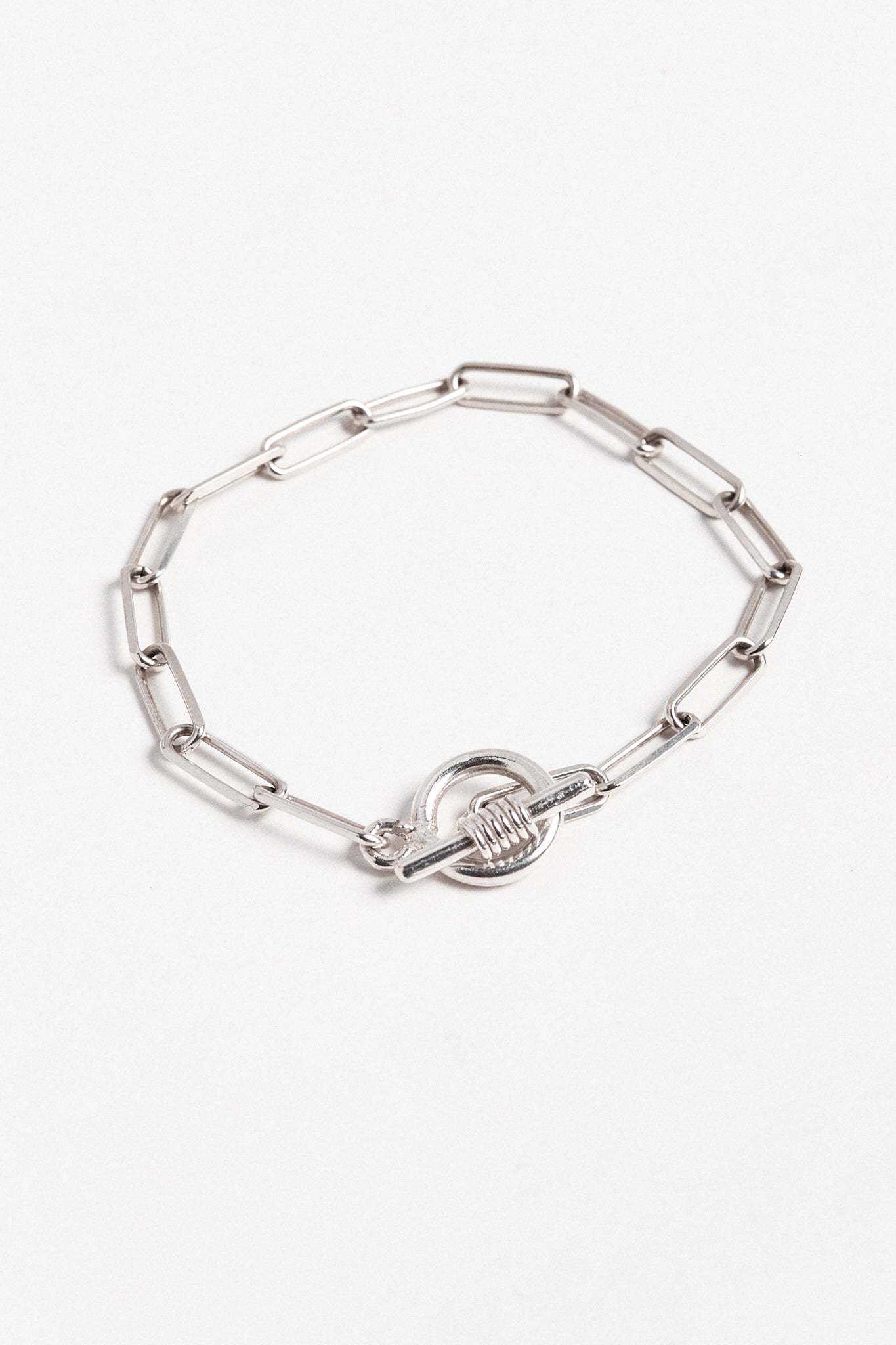 Pulsera plata cadena eslabones