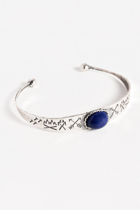 Pulsera plata navajo lapislazuli