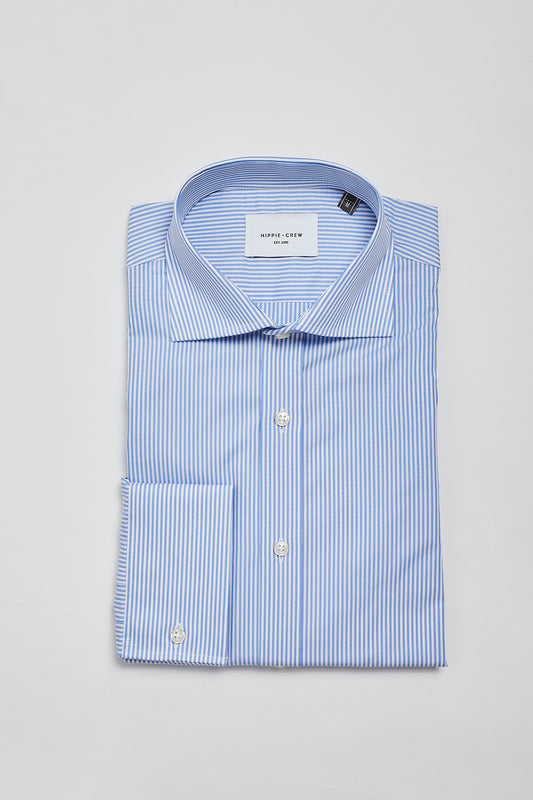 Camisa vestir rayas azules regular fit