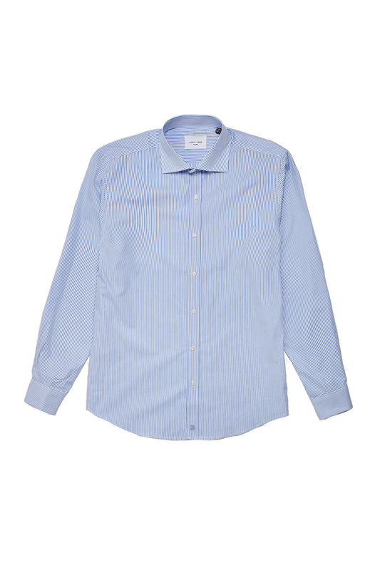 Camisa vestir rayas azules regular fit