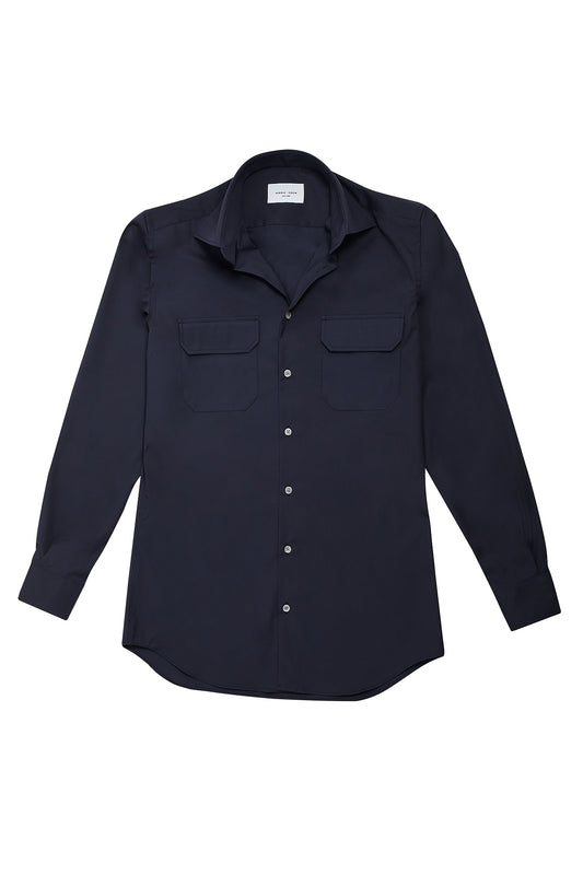 Camisa travel azul marino