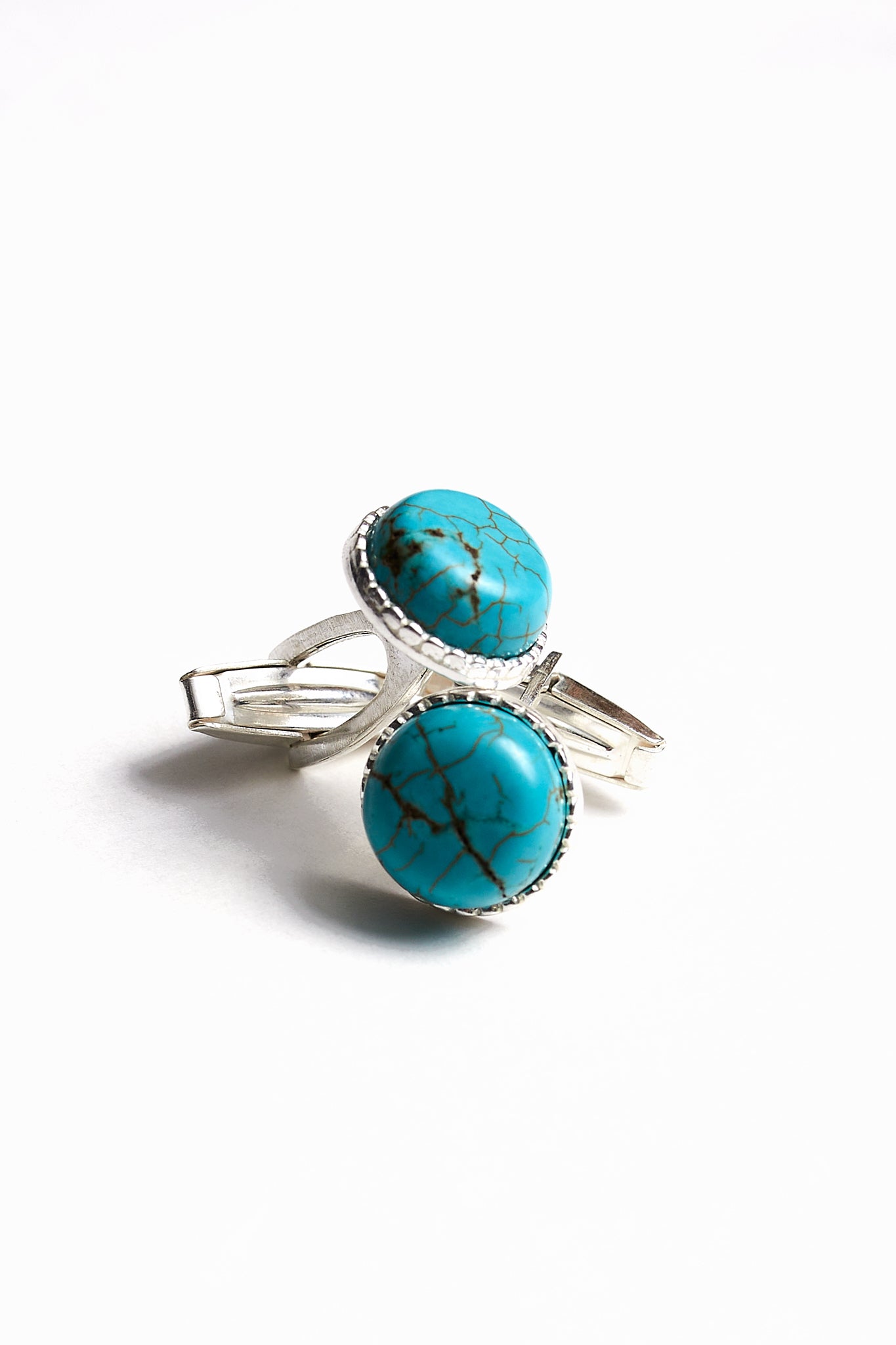 Gemelos plata turquesa