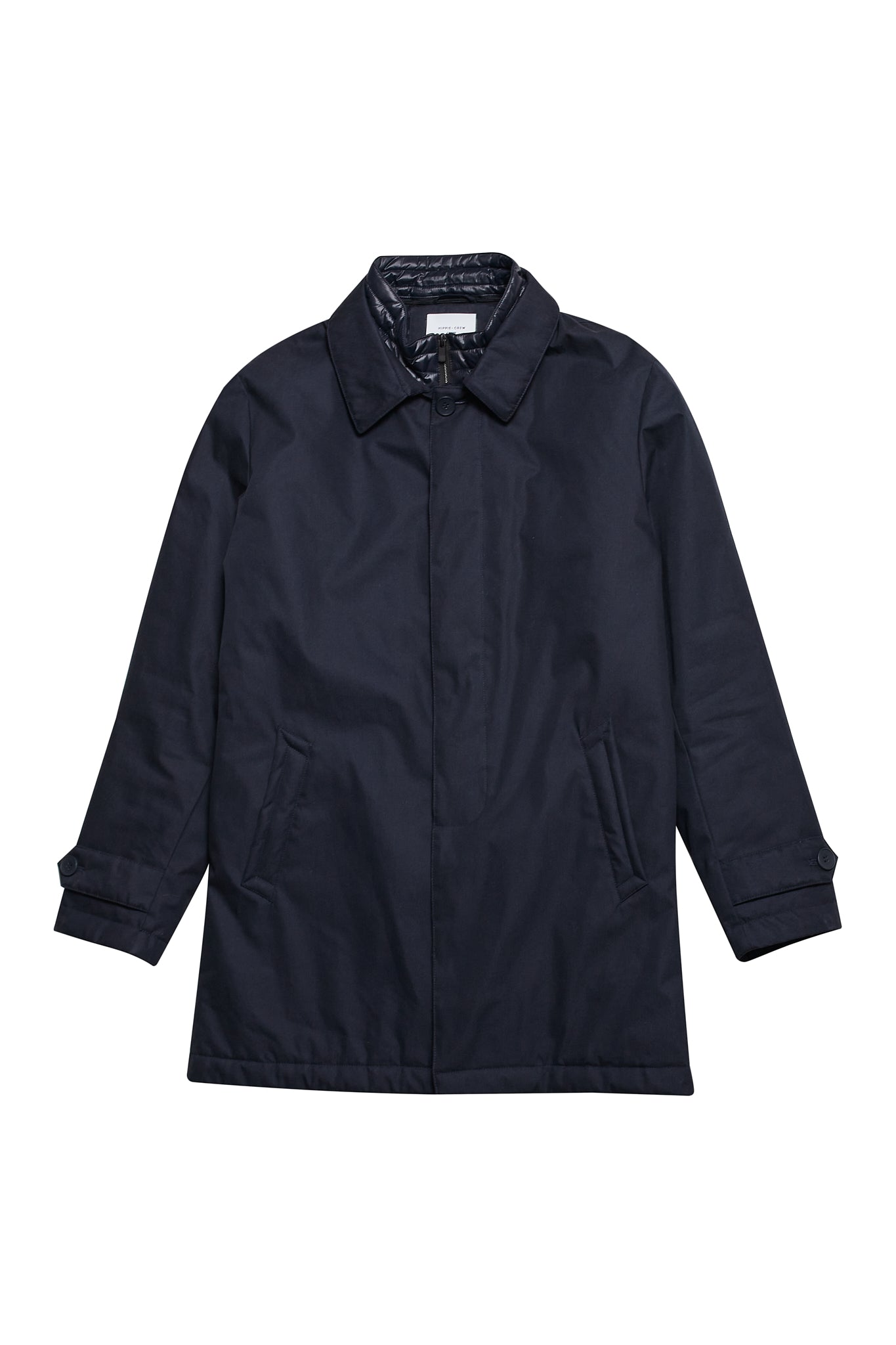 Abrigo Trench azul marino