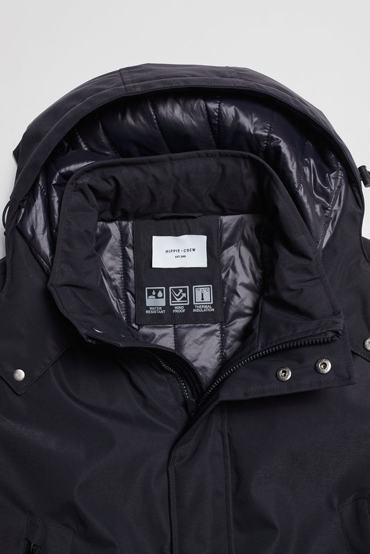 Abrigo Parka técnico azul marino