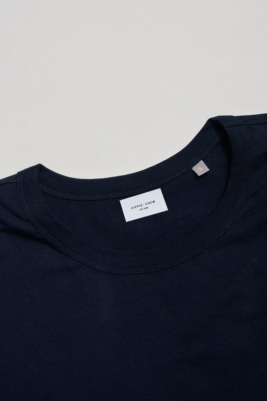 Camiseta cuello redondo azul marino