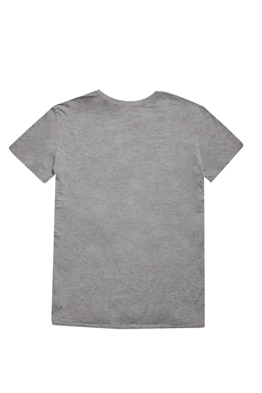 Camiseta cuello redondo gris