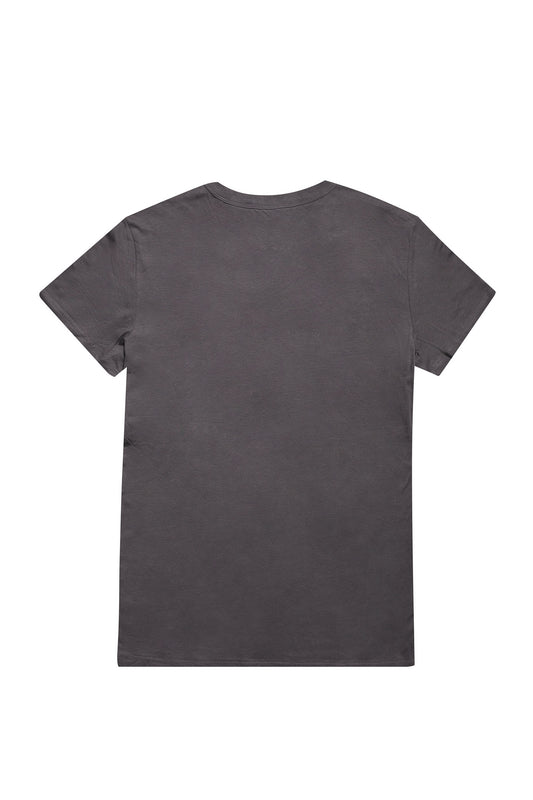 Camiseta cuello pico gris oscuro