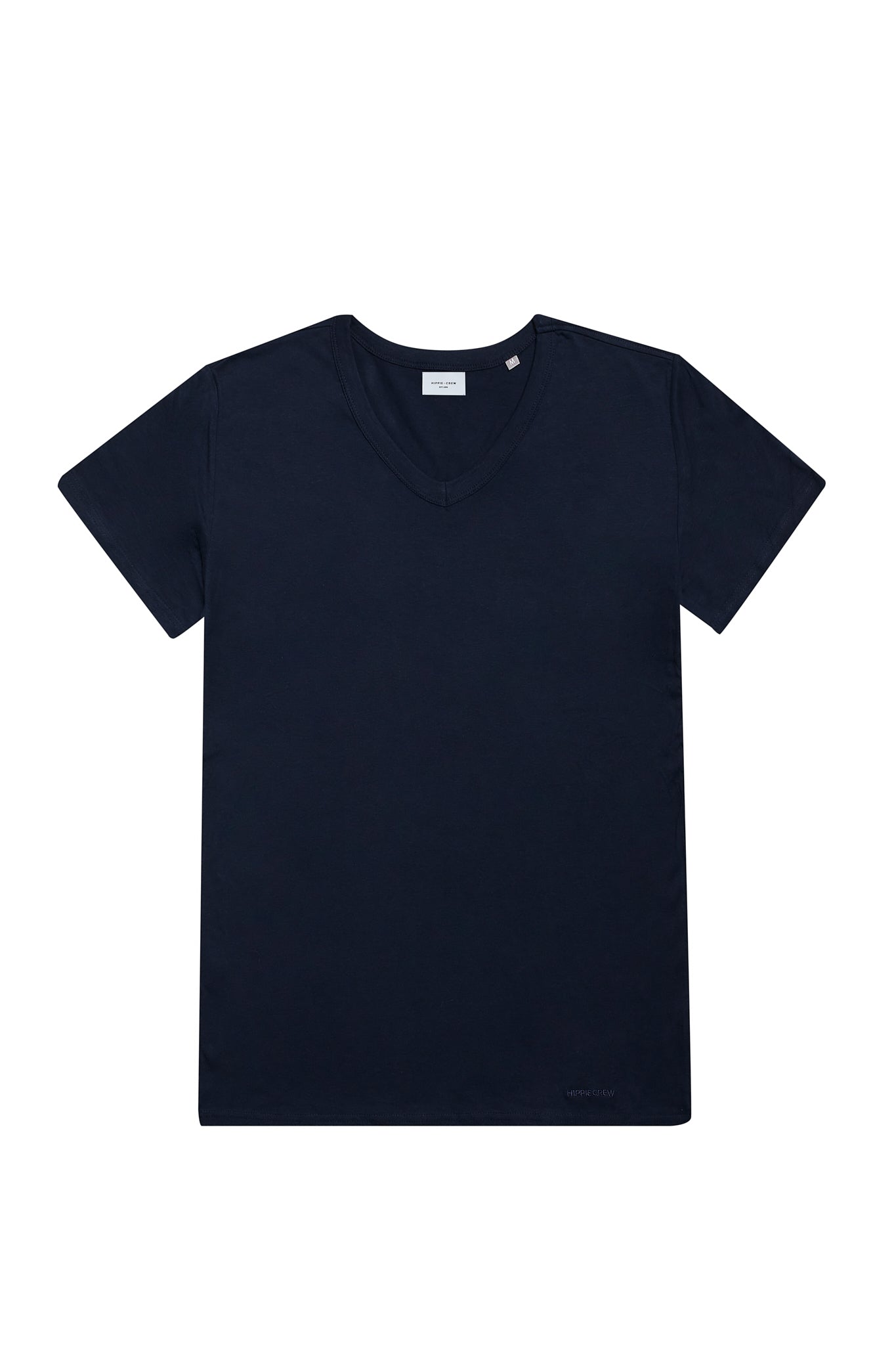 Camiseta cuello pico azul marino