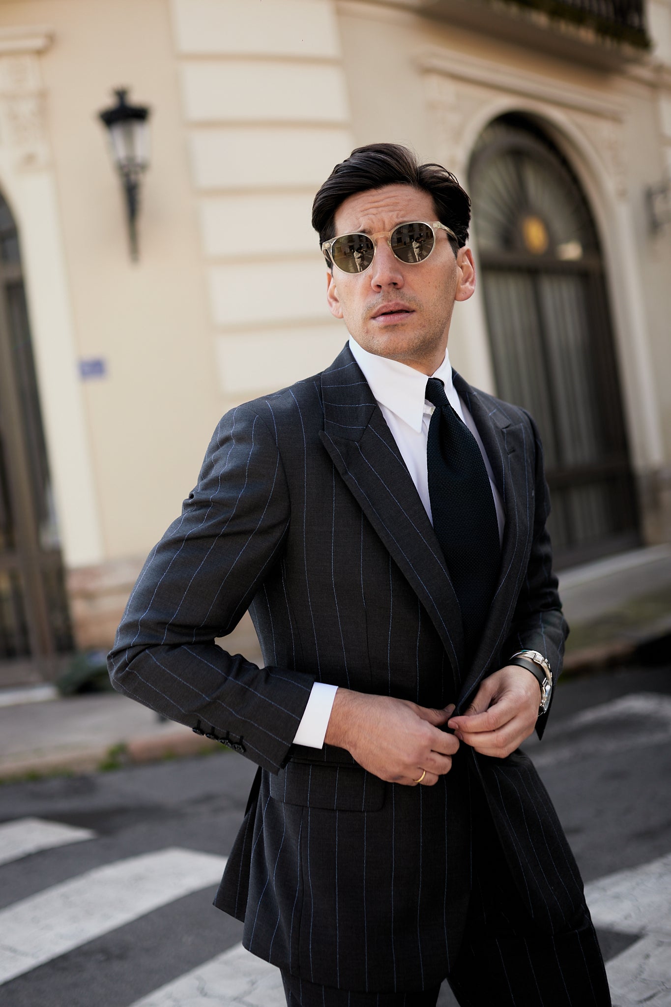 Pantalón traje gris diplomático Drago