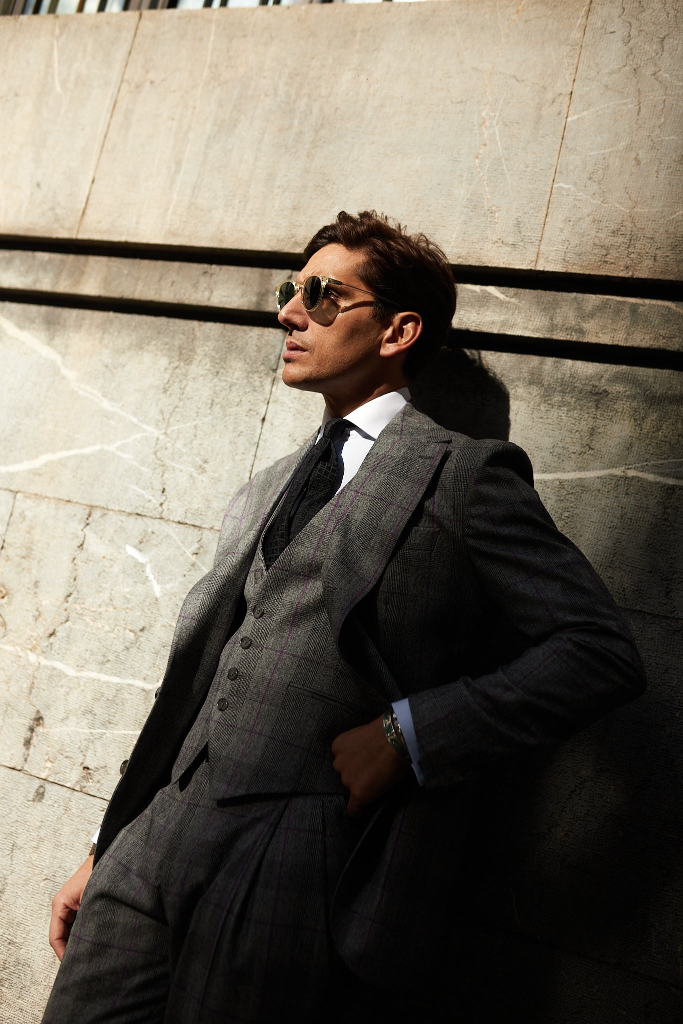 Pantalón traje gris Príncipe de Gales Vitale Barberis