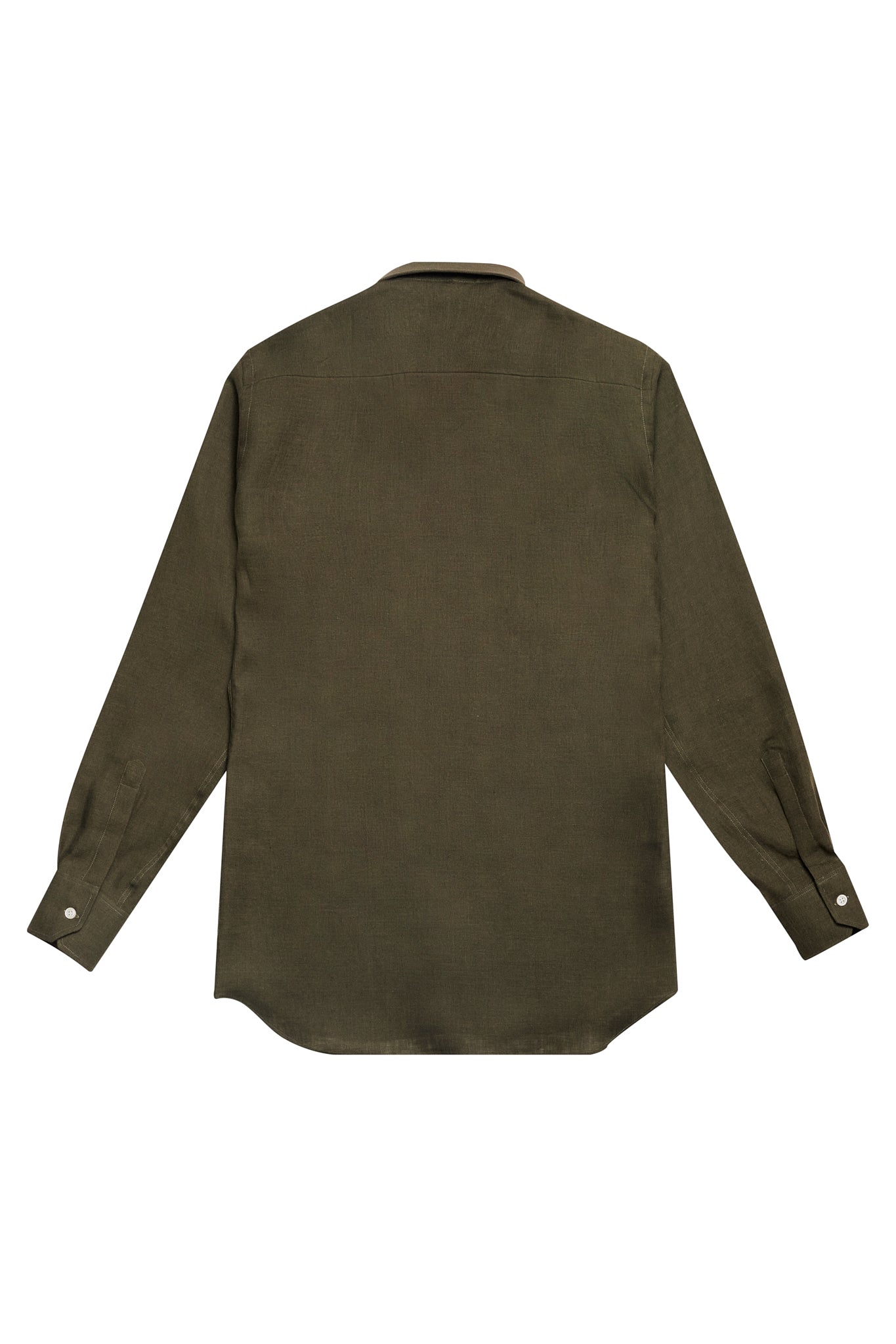 Camisa lino pechera verde