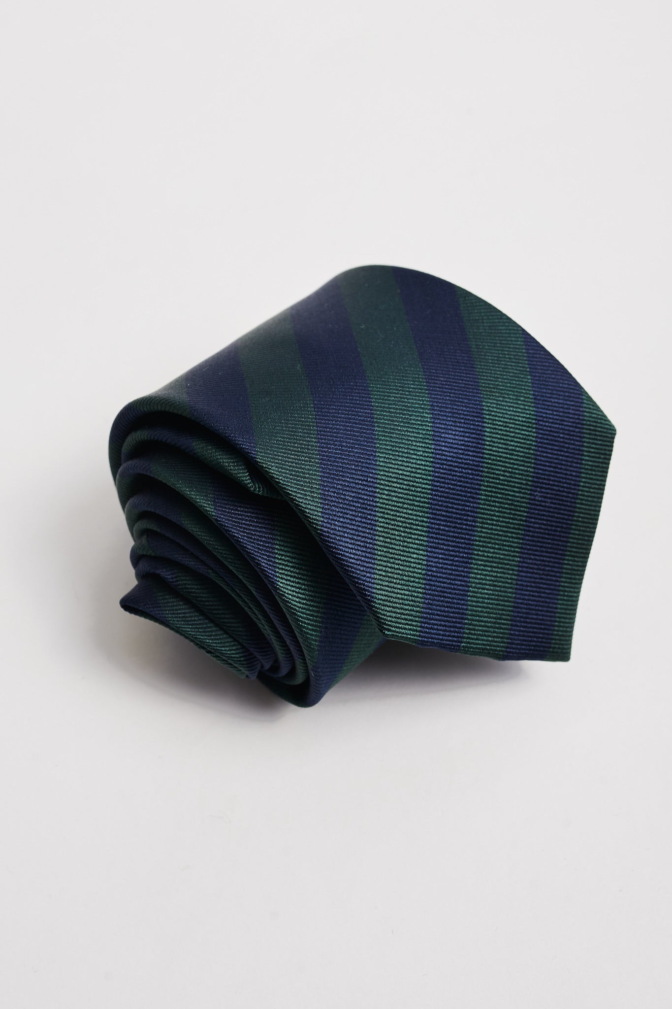 Corbata regimental azul marino verde
