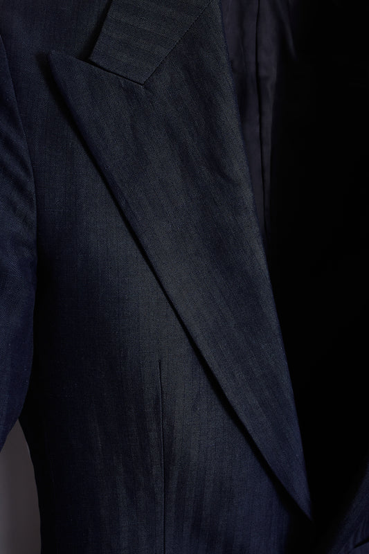 Americana traje azul noche espiga Vitale Barberis