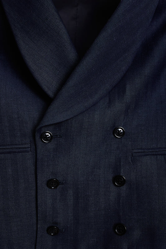 Chaleco traje azul noche espiga Vitale Barberis