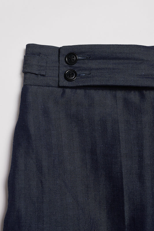 Pantalón traje azul noche espiga Vitale Barberis