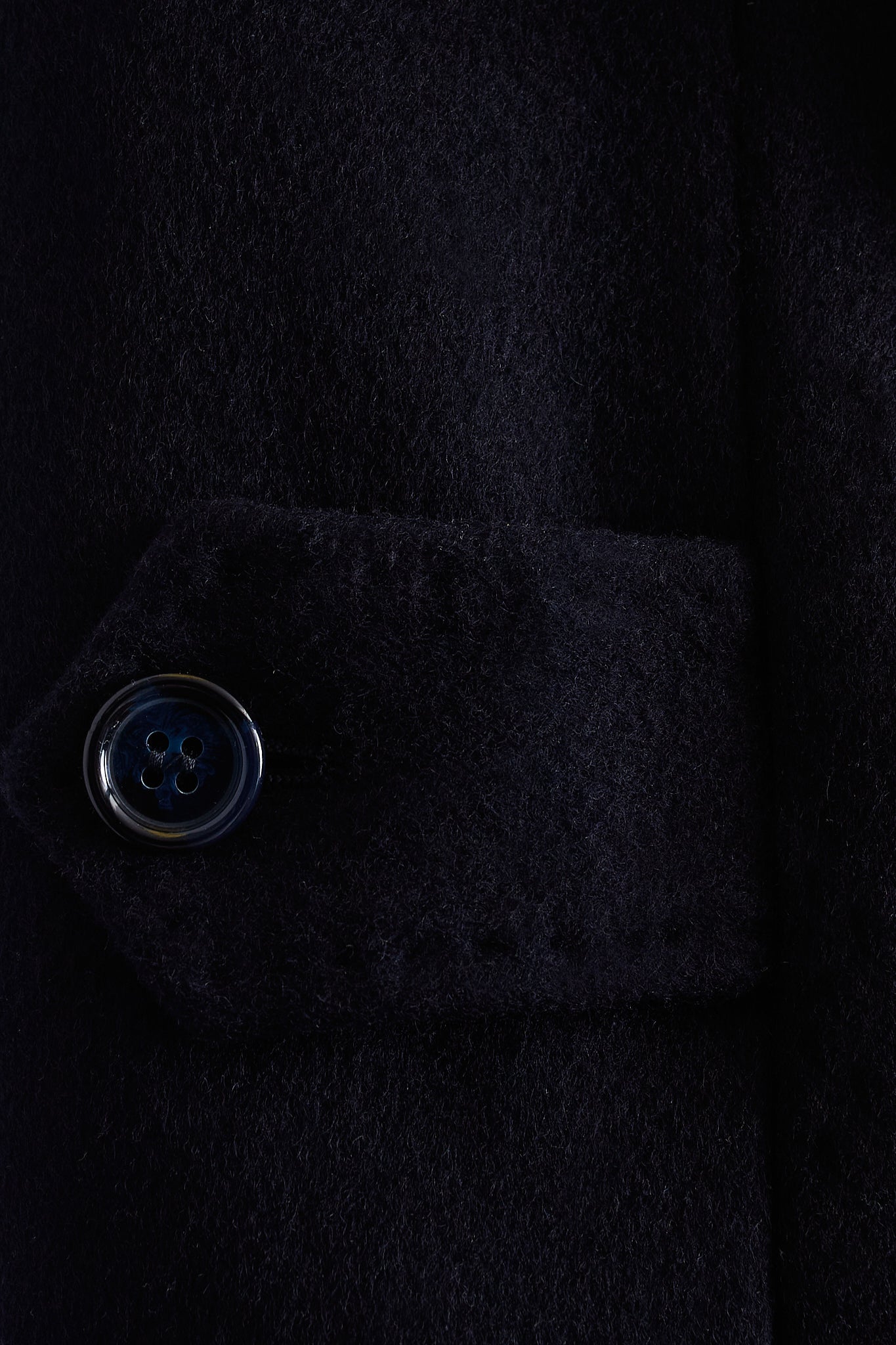 Abrigo raglan lana cashmere azul marino