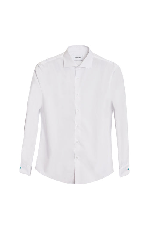Camisa vestir blanca ceremonia slim fit