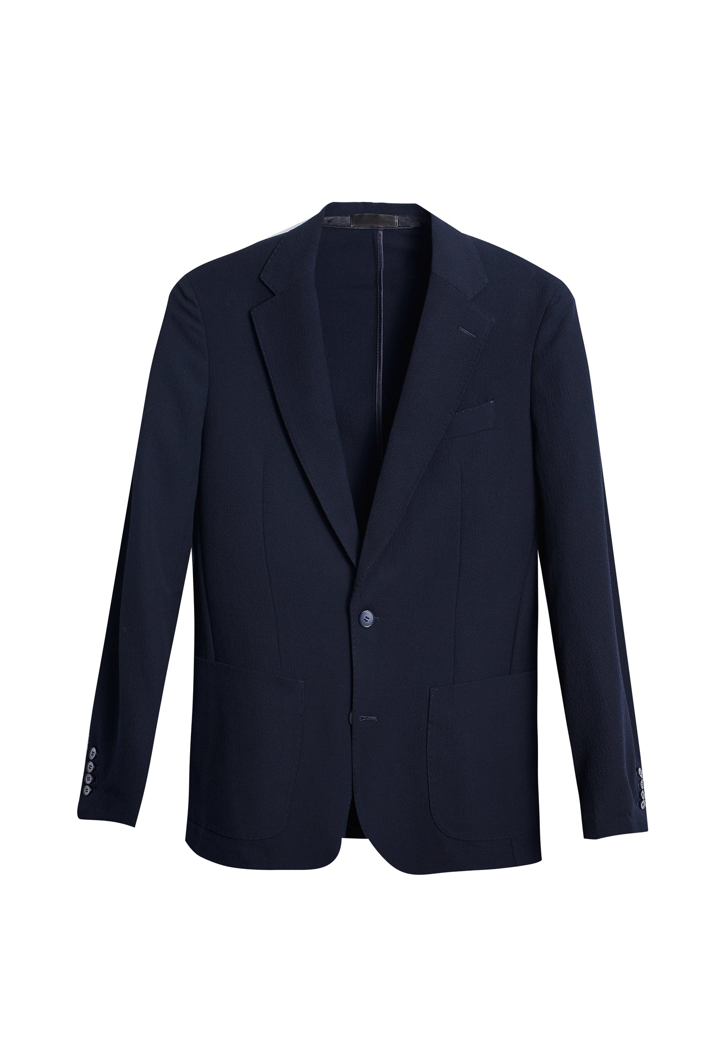 Americana seersucker azul marino