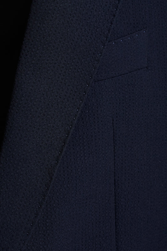 Americana seersucker azul marino