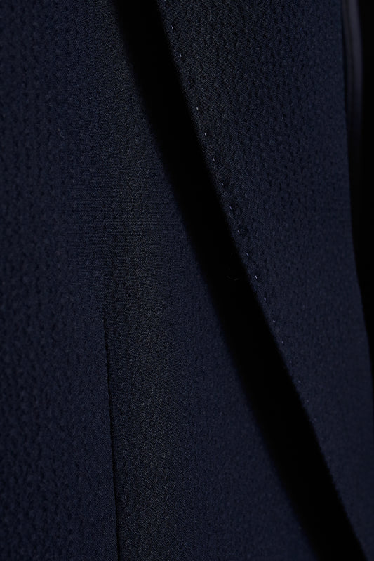 Americana seersucker azul marino