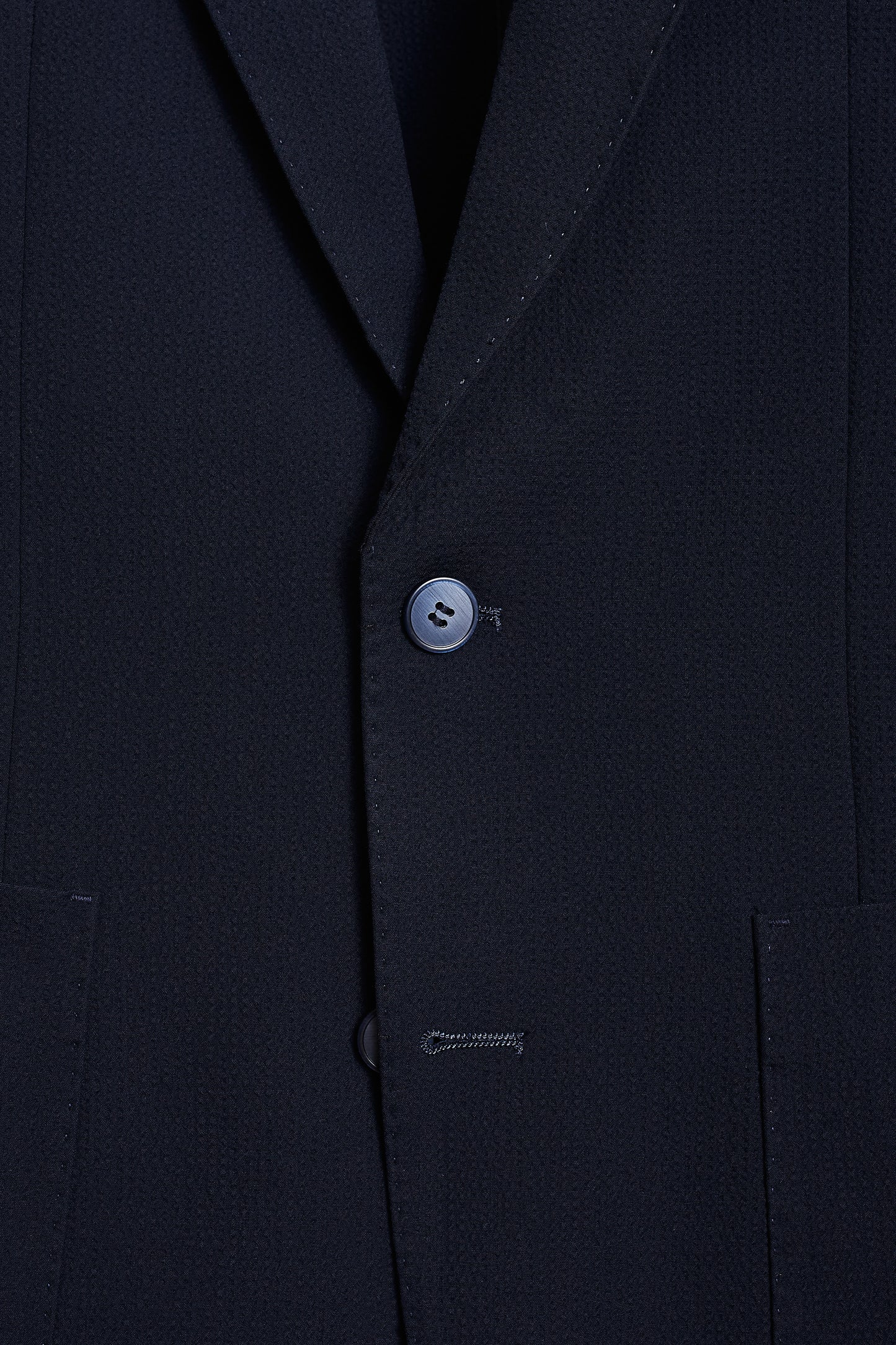 Americana seersucker azul marino