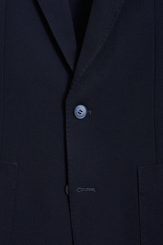 Americana seersucker azul marino