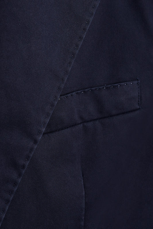 Americana algodón azul marino