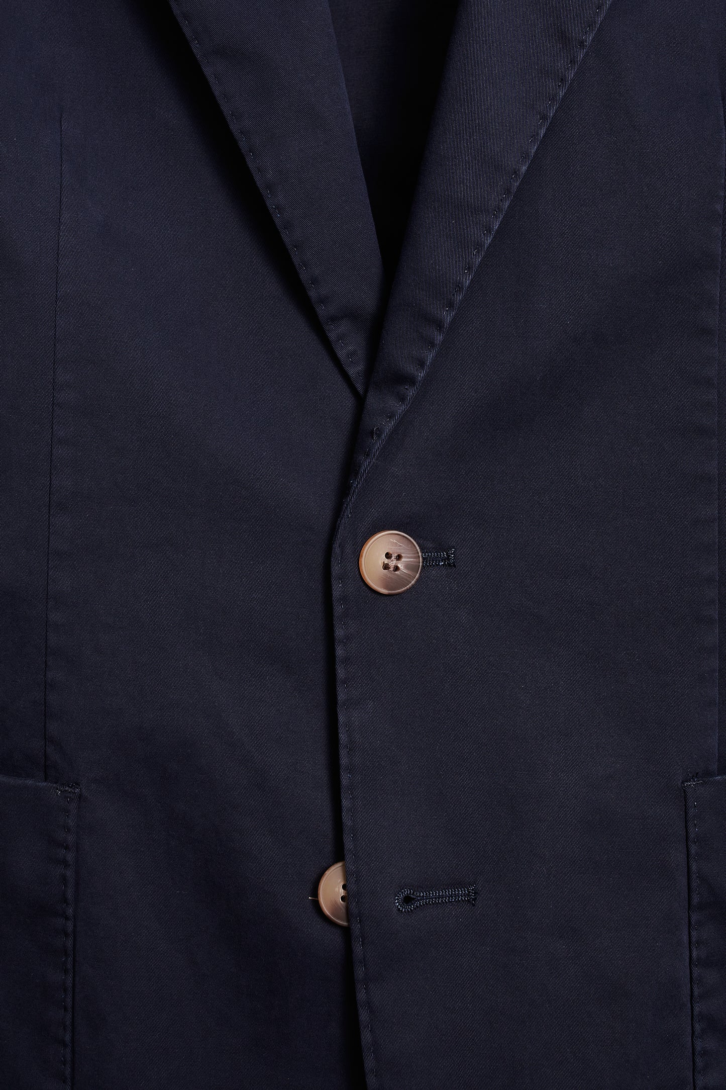 Americana algodón azul marino