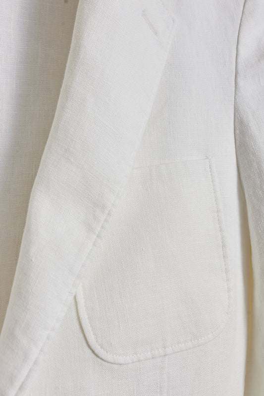 Americana lino blanca