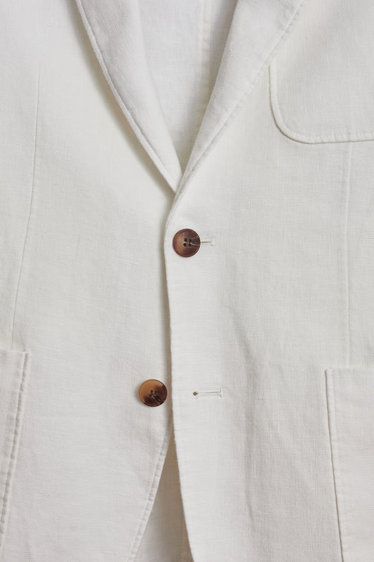 Americana lino blanca