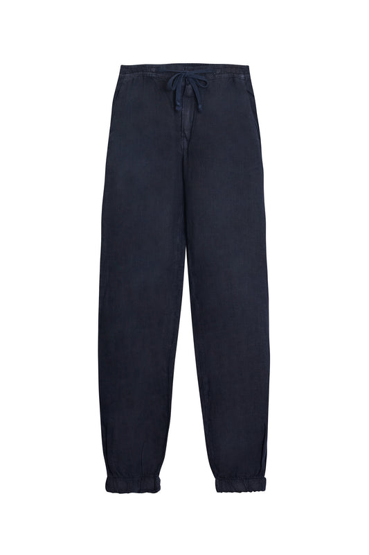 Pantalón jogger lino azul marino