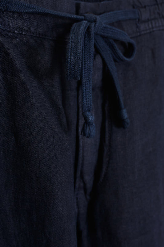 Pantalón jogger lino azul marino