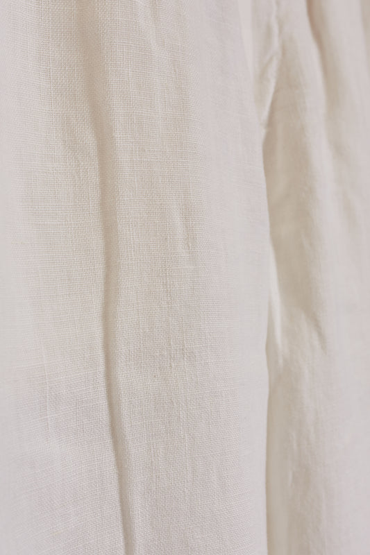 Pantalón jogger lino blanco