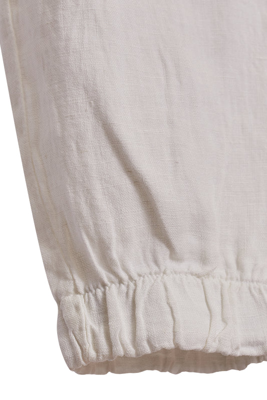 Pantalón jogger lino blanco